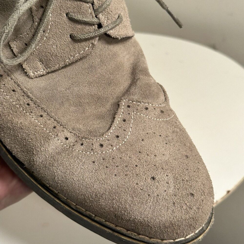 Alpine Swiss Mens Dress Shoes Genuine Suede Wingtip Brogue Oxfords Gray Sz 11 EC - Picture 15 of 16
